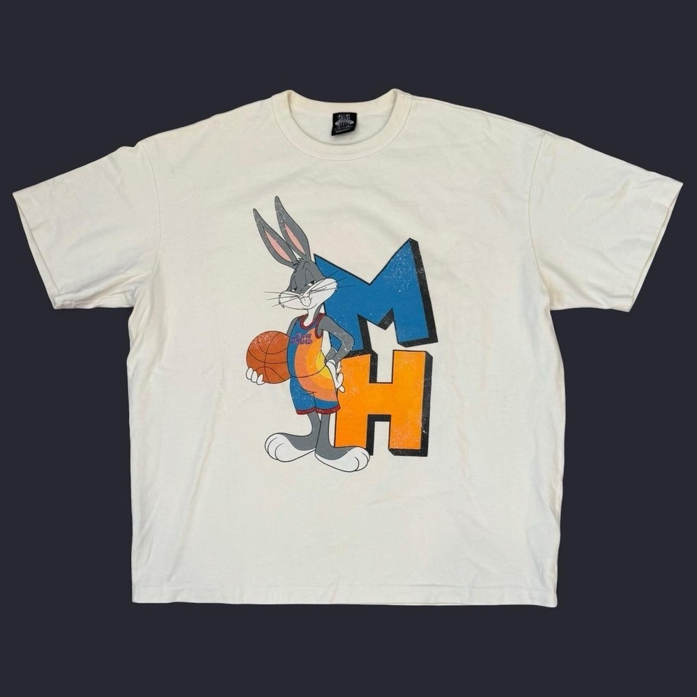 Space Jam x Mad Happy Oversized Single Stitch Made In USA Tee Adult Size Large